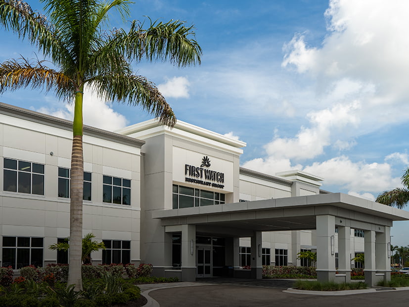 Exterior view of the new Florida First Watch Home Office